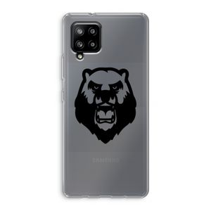 Angry Bear (black): Samsung Galaxy A42 5G Transparant Hoesje
