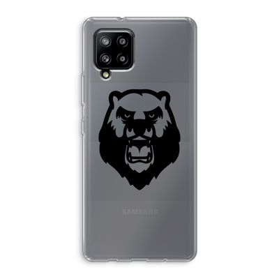 Angry Bear (black): Samsung Galaxy A42 5G Transparant Hoesje