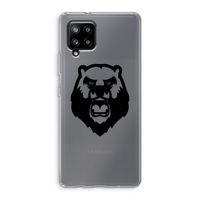Angry Bear (black): Samsung Galaxy A42 5G Transparant Hoesje