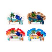 Zee & Strand Souvenir Magneet Krab-vormig Schelpen & Dolfijn