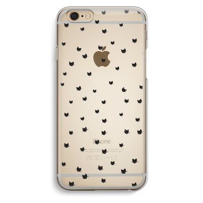 Kleine kattenkopjes: iPhone 6 / 6S Transparant Hoesje