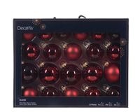 Kerstbal glas d7 cm obld ass 21st kerst - Decoris