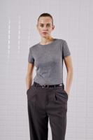 Withblack Wblheather Ss Tee T-shirt Lange Mouw Dark Grey Melange