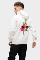 Flora Hoodie Heren Off White - thumbnail