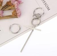 Grote oorbellen eenvoudige lange oorbellen asymmetrische oorbellen (multi-ring oorbellen (single))