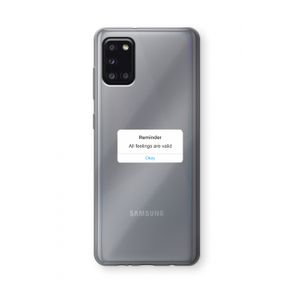 Reminder: Samsung Galaxy A31 Transparant Hoesje