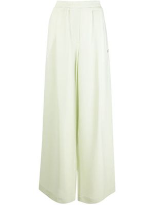 Off-White pantalon à coupe ample - Vert