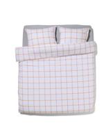 HEMA Dekbedovertrek 240x200/220cm zacht katoen ruiten lila (multi)