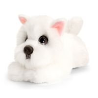 Speelgoed liggende knuffel Westie wit hondje 25 cm - thumbnail