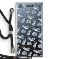 Poezen: Sony Xperia XZ1 Transparant Hoesje met koord
