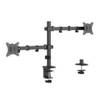 Gembird MA-D2-03 Verstelbare bureaugemonteerde dubbele monitorarm, 17”-32”, zwart