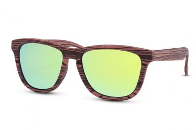 CWI zonnebril unisex wayfarer cat.3 bruin/groen (CWI1506)