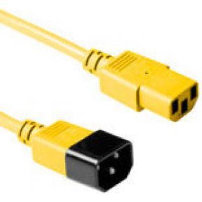 ACT Netsnoer C13 - C14 geel 1,8 m