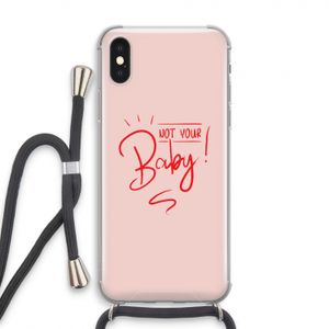 Not Your Baby: iPhone XS Transparant Hoesje met koord