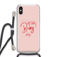 Not Your Baby: iPhone XS Transparant Hoesje met koord
