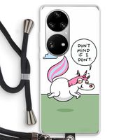 Unicorn: Huawei P50 Pro Transparant Hoesje met koord