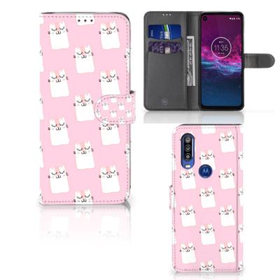 Motorola One Action | Telefoonhoesje | Met pasjeshouder | Sleeping Cats