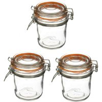 Set van 12x weckpotjes/voorraadpotjes 0,33L glas met beugelsluiting