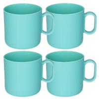 Plasticforte onbreekbare Drinkbekers - 6x - kunststof - 320 ml - groen - kinderen - camping