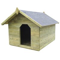 VidaXL Hondenhok met opklapbaar dak geïmpregneerd grenenhout