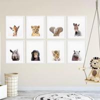 Posters - Safari Dieren / Set van 8