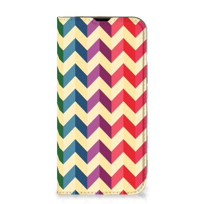 iPhone 14 | Hoesje met Magneet | Zigzag Multi Color