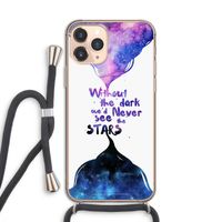 Stars quote: iPhone 11 Pro Transparant Hoesje met koord