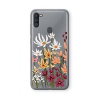 Painted wildflowers: Samsung Galaxy A11 Transparant Hoesje