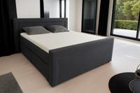 OP=OP Boxspring President 180 x 200 Donkergrijs - incl. Voetbord