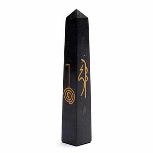 Edelsteen Zwarte Toermalijn Reiki Obelisk - 75 mm