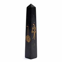Edelsteen Zwarte Toermalijn Reiki Obelisk - 75 mm