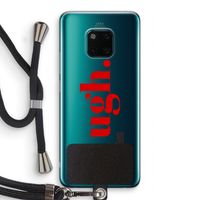 Ugh: Huawei Mate 20 Pro Transparant Hoesje met koord
