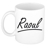 Raoul voornaam kado beker / mok sierlijke letters - gepersonaliseerde mok met naam - Naam mokken