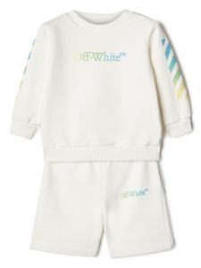 Off-White Kids ensemble short en coton à imprimé Arrow - Blanc