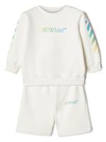 Off-White Kids ensemble short en coton à imprimé Arrow - Blanc