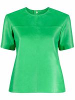 REMAIN t-shirt en cuir à empiècements - Vert