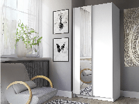 Kledingkast SAFIAT 2 schuifdeuren 80 cm wit