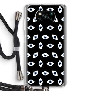 Eyes pattern: Xiaomi Poco X3 Pro Transparant Hoesje met koord