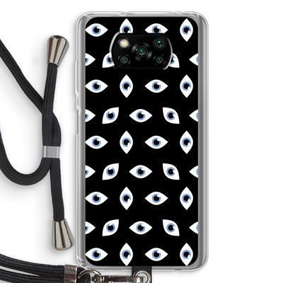 Eyes pattern: Xiaomi Poco X3 Pro Transparant Hoesje met koord