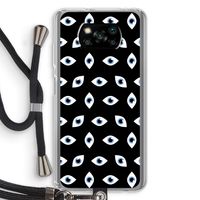 Eyes pattern: Xiaomi Poco X3 Pro Transparant Hoesje met koord