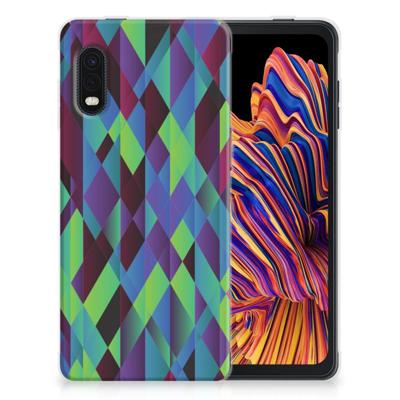 Samsung Xcover Pro | TPU Hoesje | Abstract Green Blue
