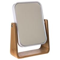 5Five Dubbele make-up spiegel - op voet - 16 x 6 x 22 cm - wit - scheerspiegel