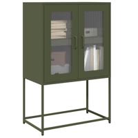Hoge kast 68x39x107 cm staal olijfgroen