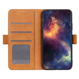 Casecentive Magnetische Leren Wallet case Galaxy S20 tan - 8720153791359