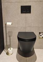 Toiletrolhouder Wiesbaden Alonzo | Vrijstaand | Met reserverolhouder | Messing | Geborsteld Messing Toiletrolhouder Wiesbaden Alonzo | Vrijstaand | Met reserverolhouder | Messing | Geborsteld Messing