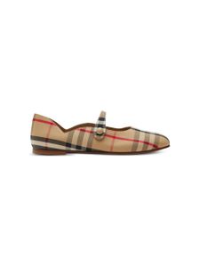 Burberry Kids ballerines Mary Jane à carreaux - Marron