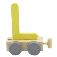 JeP kids houten treinletter L-geel