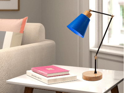 Tafellamp MANORIA 1 lamp blauw