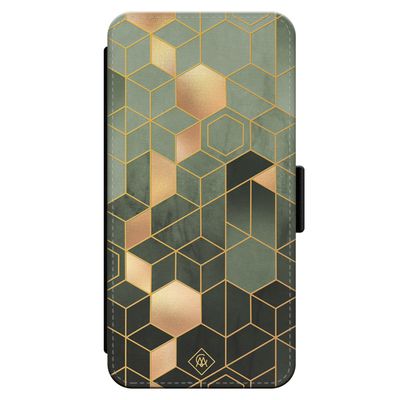 iPhone 14 Pro flipcase - Kubus groen