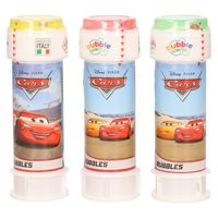 3x Disney Cars bellenblaas flesjes met bal spelletje in dop 60 ml voor kinderen - thumbnail